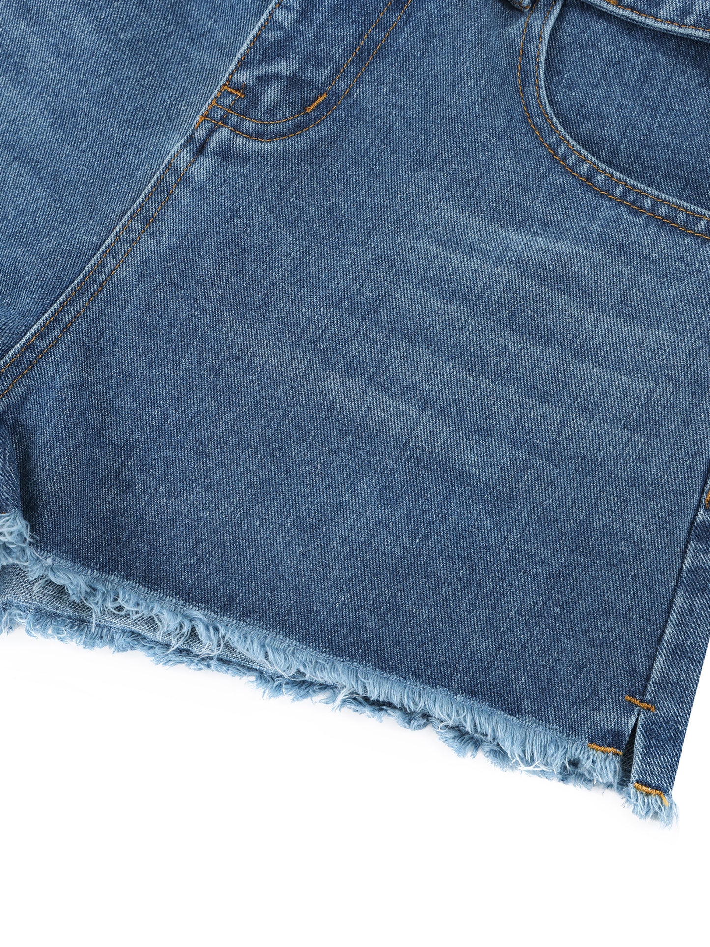 Vamp Vintage Wash High Rise Denim Shorts