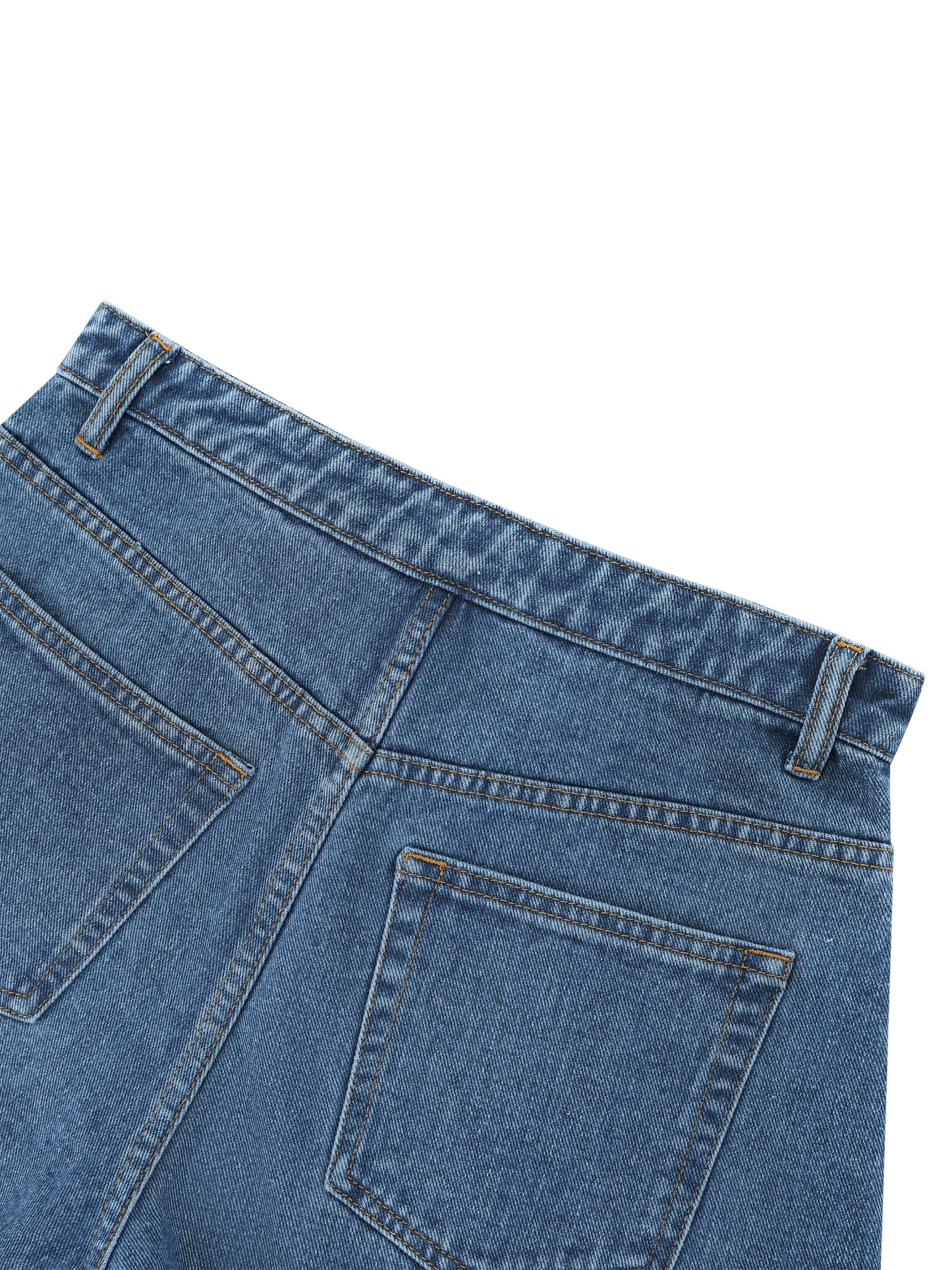Vamp Vintage Wash High Rise Denim Shorts