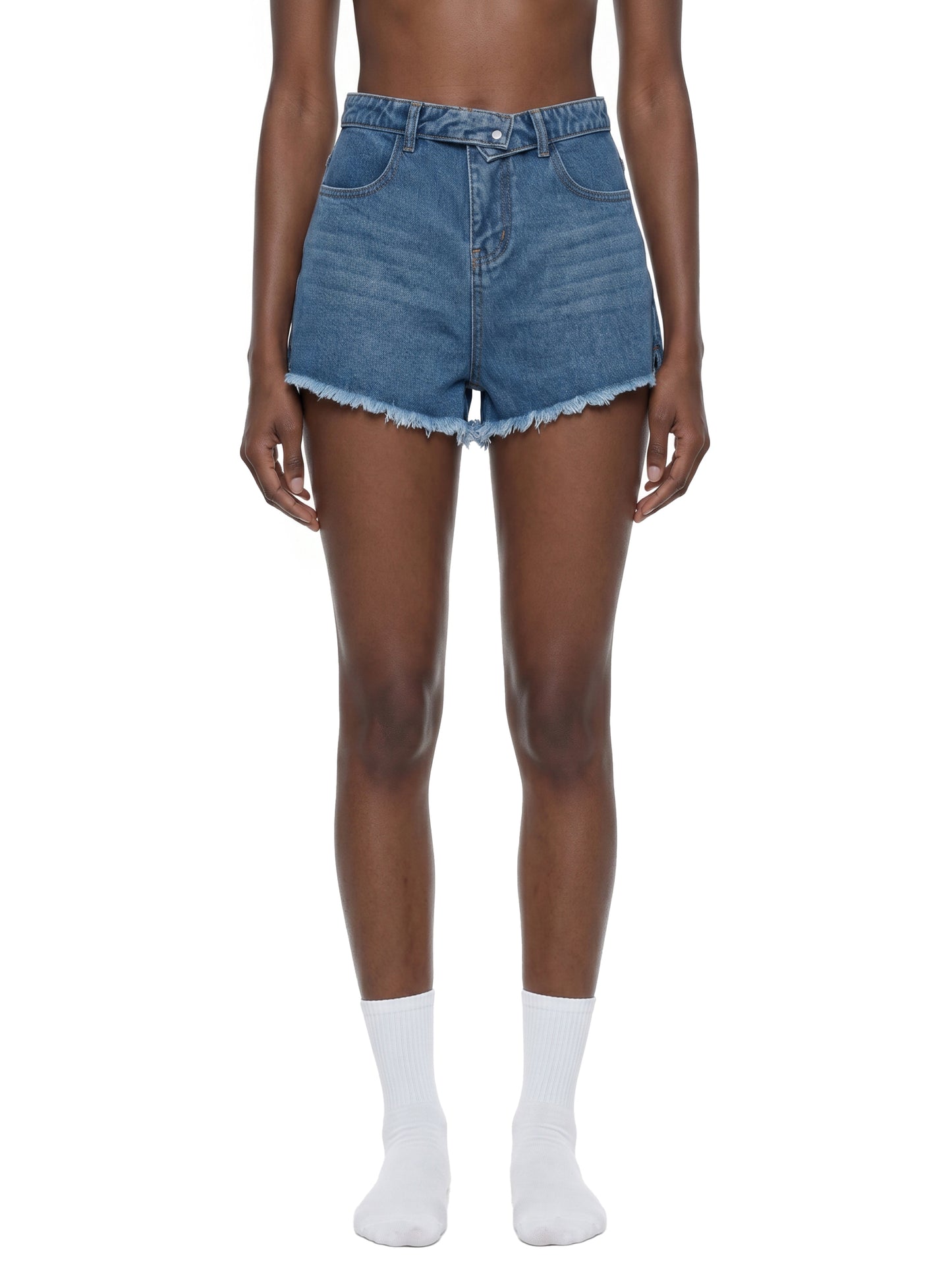 Hecate Vintage Wash High Rise Denim Shorts