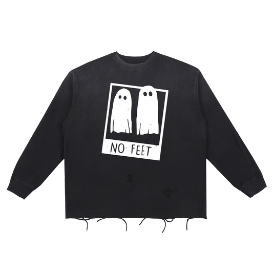 Strange & Unusual - Snow Wash Raw Edge Cotton T-Shirt