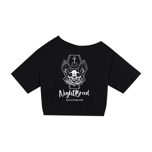 Nightbreed Asymmetric Shoulder Oversized Cotton T-Shirt