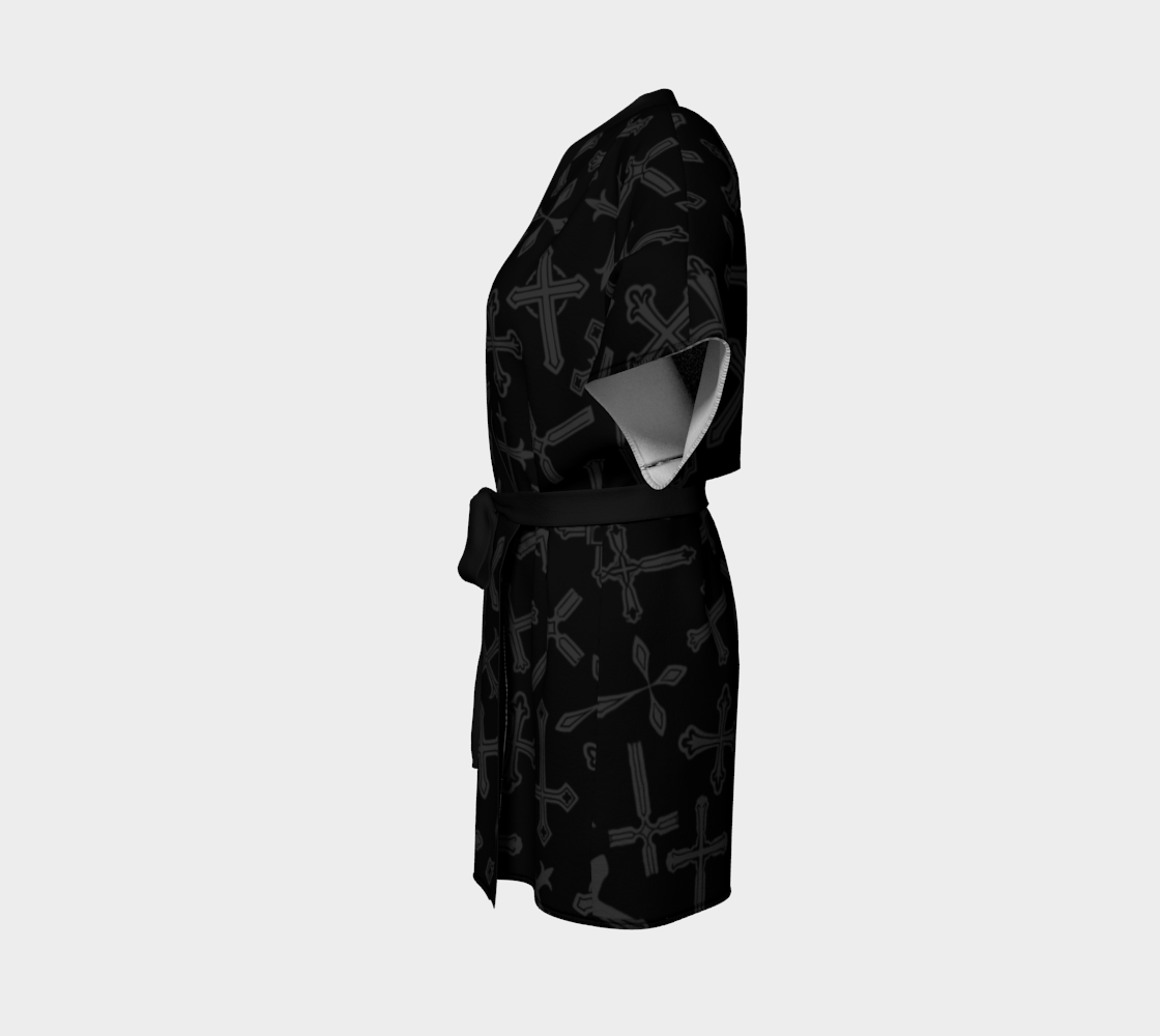 Gothic Crosses Kimono Robe