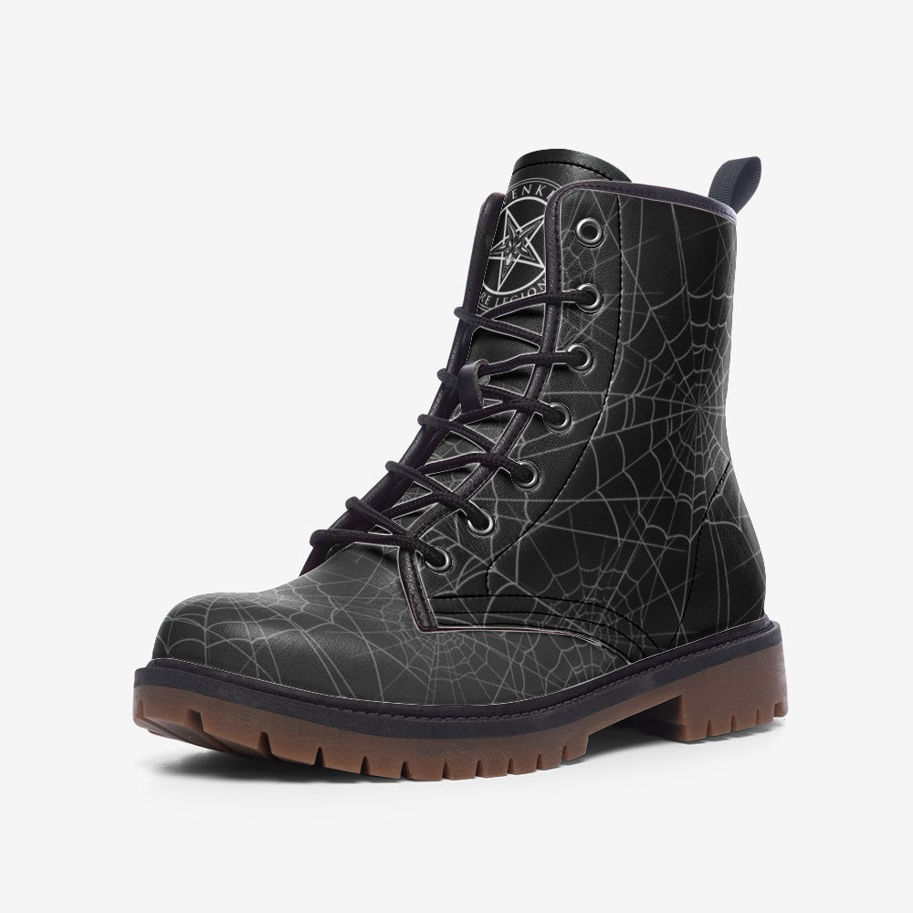 Symbiote | Spider Combat Leather Vegan Boots MT