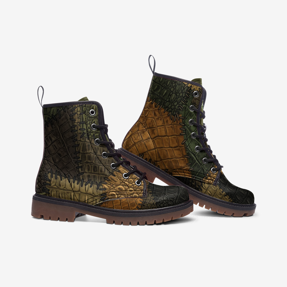 Crocodile Dundee Combat Leather Vegan Boots MT