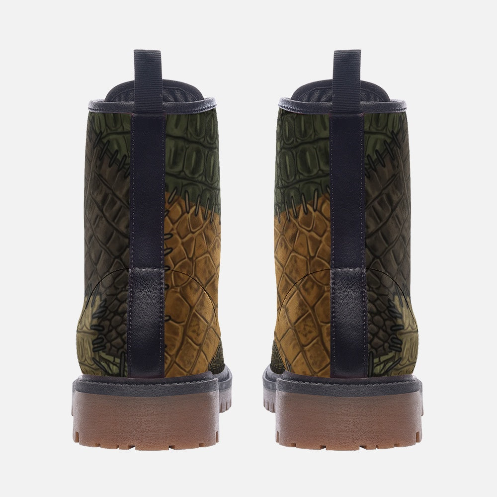 Crocodile Dundee Combat Leather Vegan Boots MT