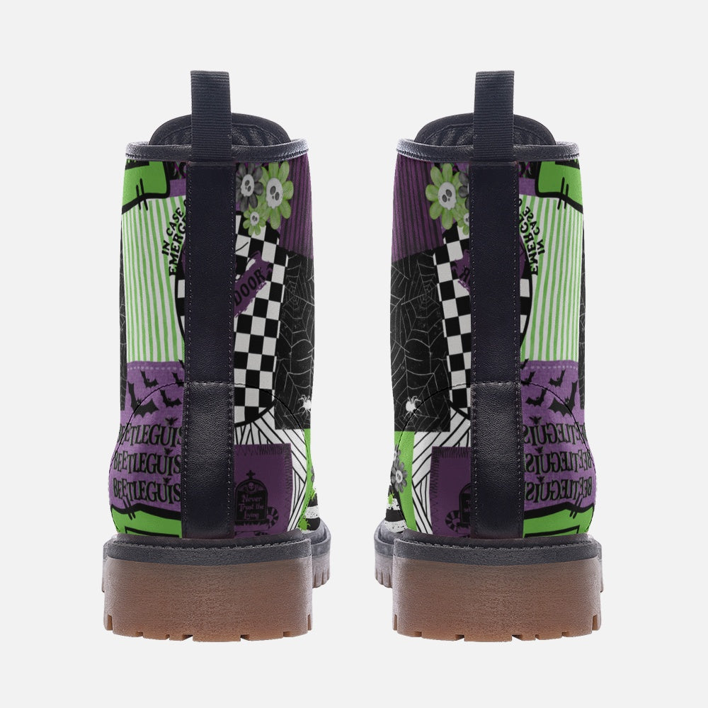 Strange I Am | Beetle Inspired Combat Leather Vegan Boots MT