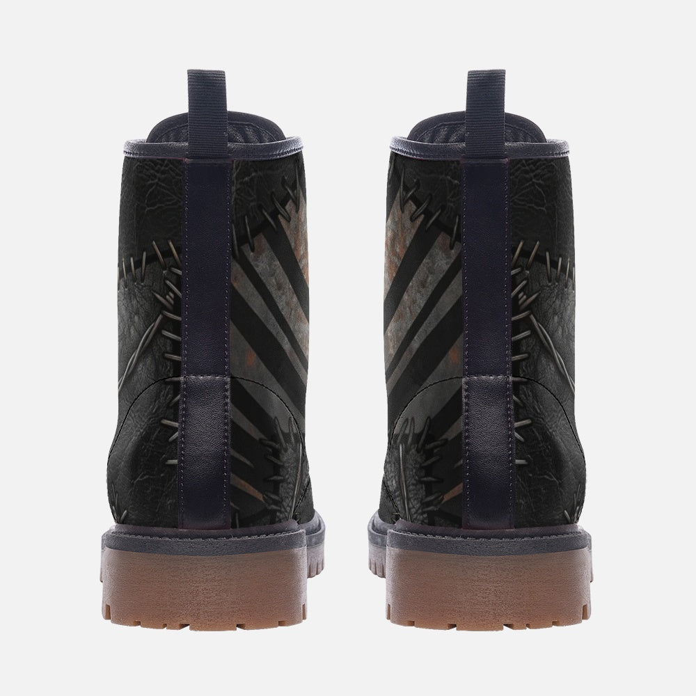 Mad Max Barbed Wire Combat Leather Vegan Boots MT