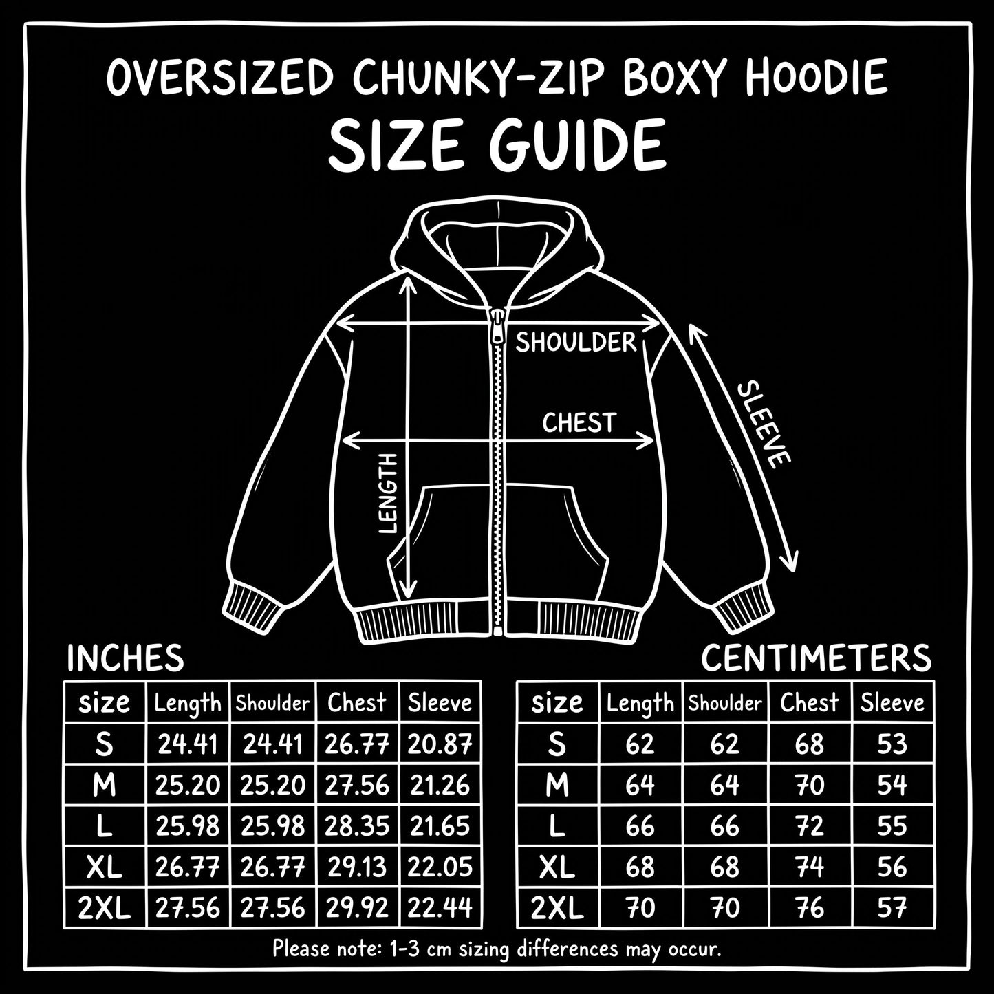 Chibi Baphomet Oversized Chunky-Zip Boxy Hoodie