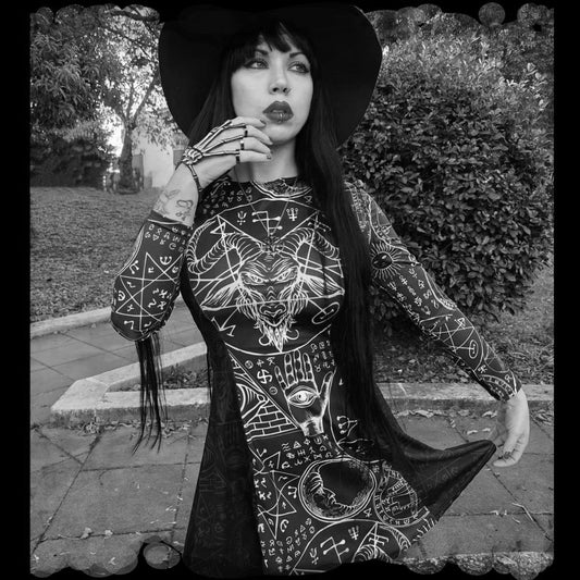 Dark Alchemy Pleated Dress