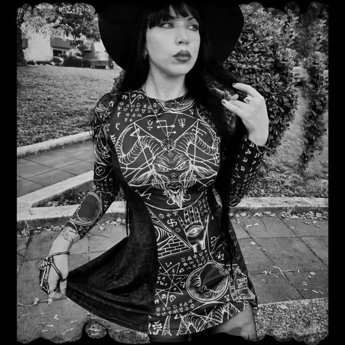 Dark Alchemy Pleated Dress