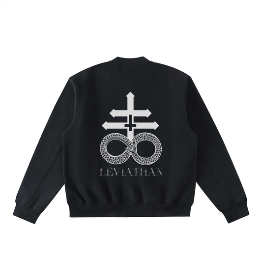 Leviathan Cross - Essential Zip-Up Fleeced Varsity Jacket