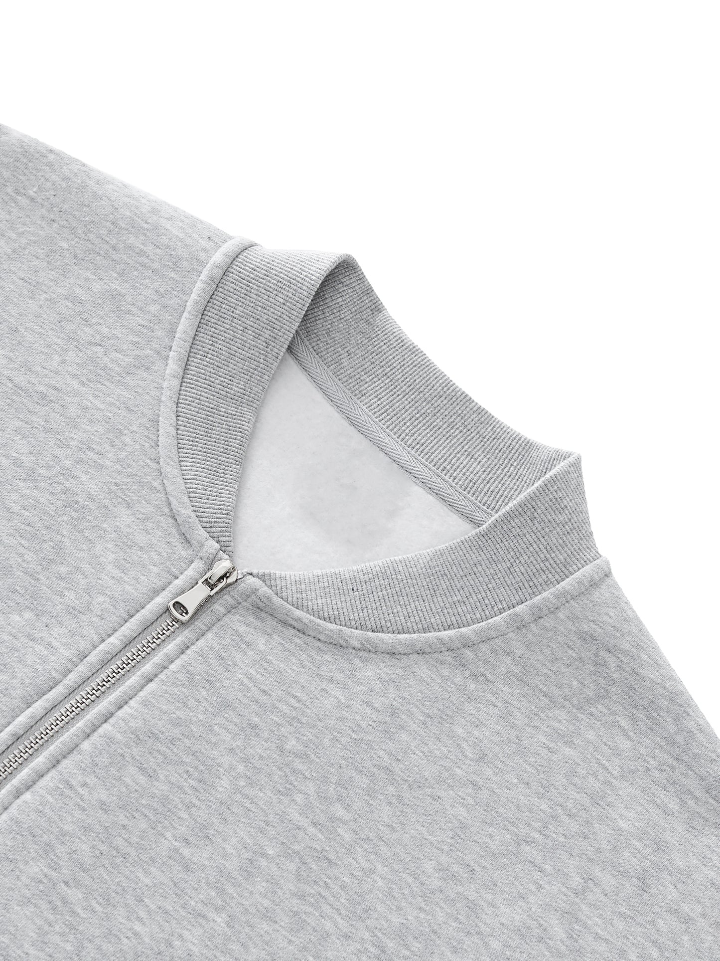 Leviathan Cross - Essential Zip-Up Fleeced Varsity Jacket