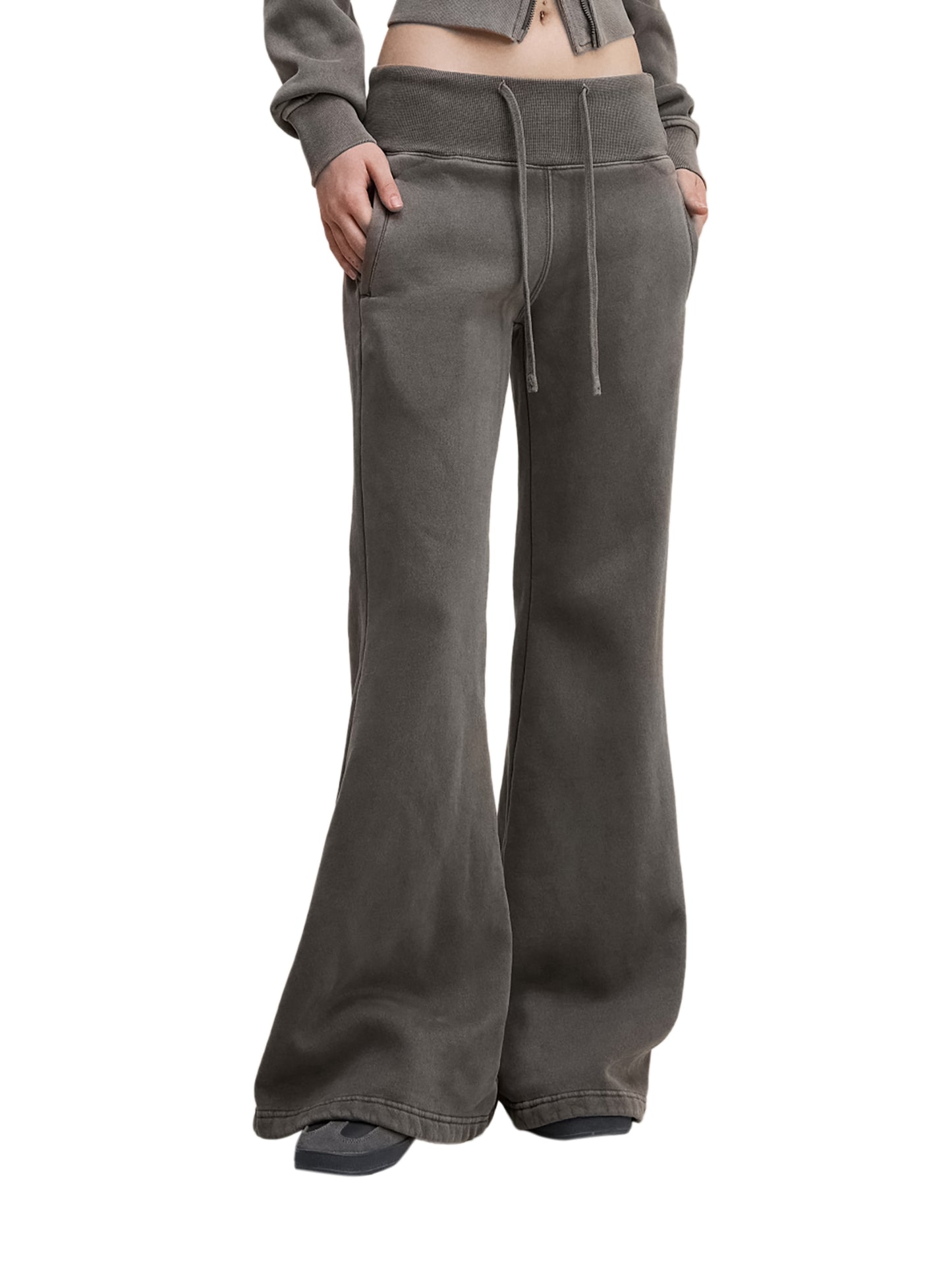 KovenKhaos Vintage Washed Flared Fleece Pants