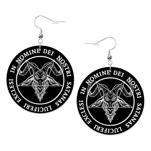 Luciferian Circle Drop Earrings