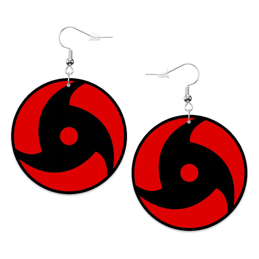 Itachi Mngekyou Circle Drop Earrings