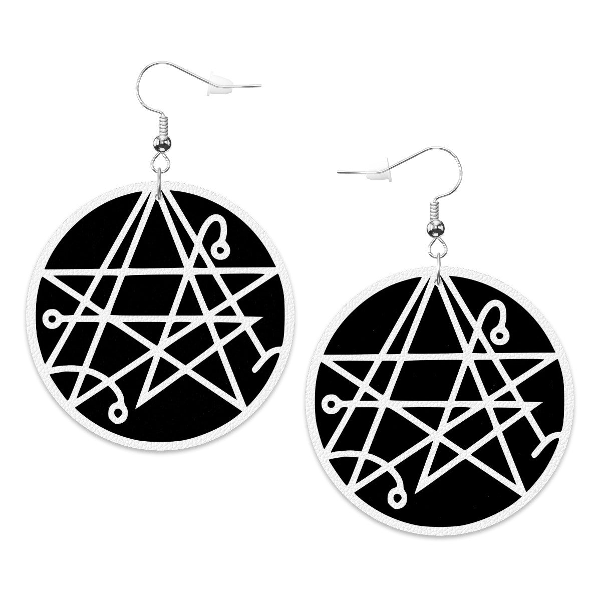 Necronomicon Gate sigil Circle Drop Earrings