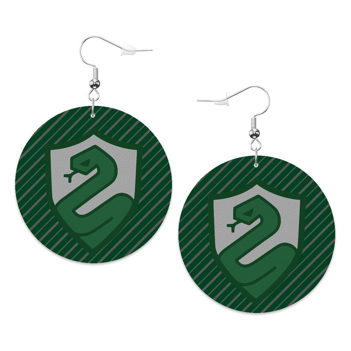 Slytherin Circle Drop Earrings