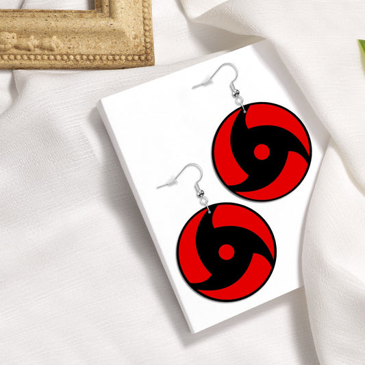 Itachi Mngekyou Circle Drop Earrings