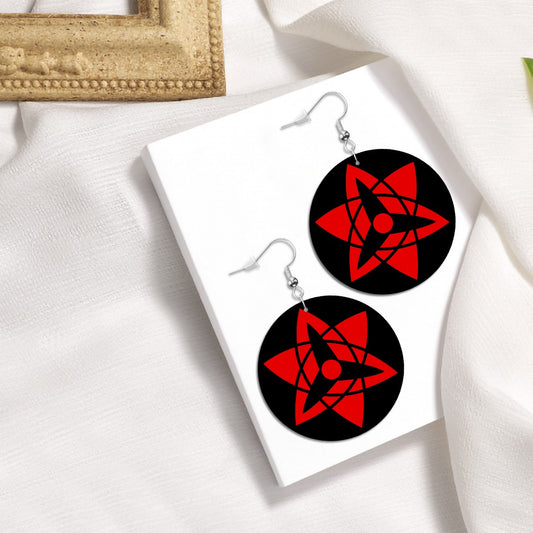 Sasuke Eternal Mngekyou Circle Drop Earrings