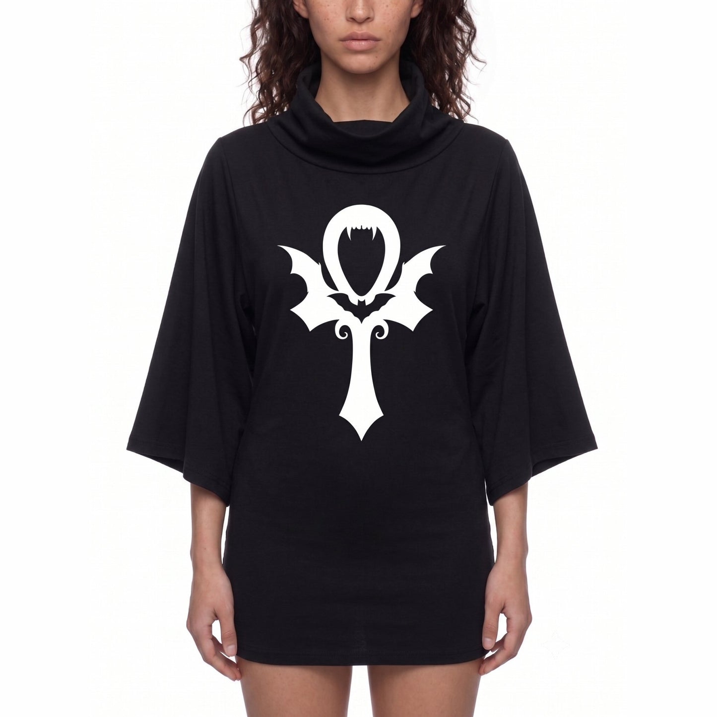 Once Bitten Turtleneck Batwing Top