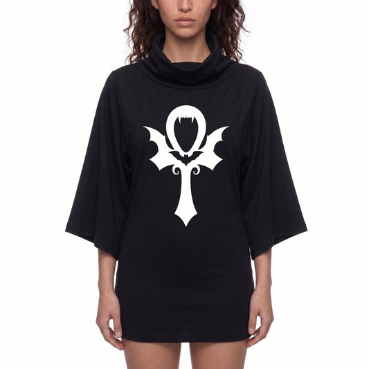 Once Bitten Turtleneck Batwing Top