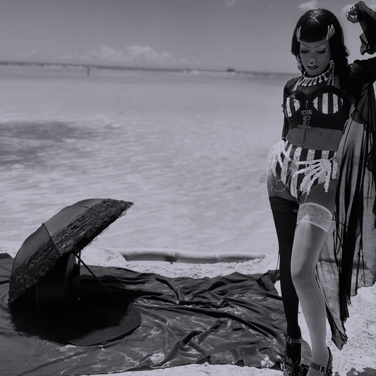 Resting Witch Pinup Vintage Swimsuit Set