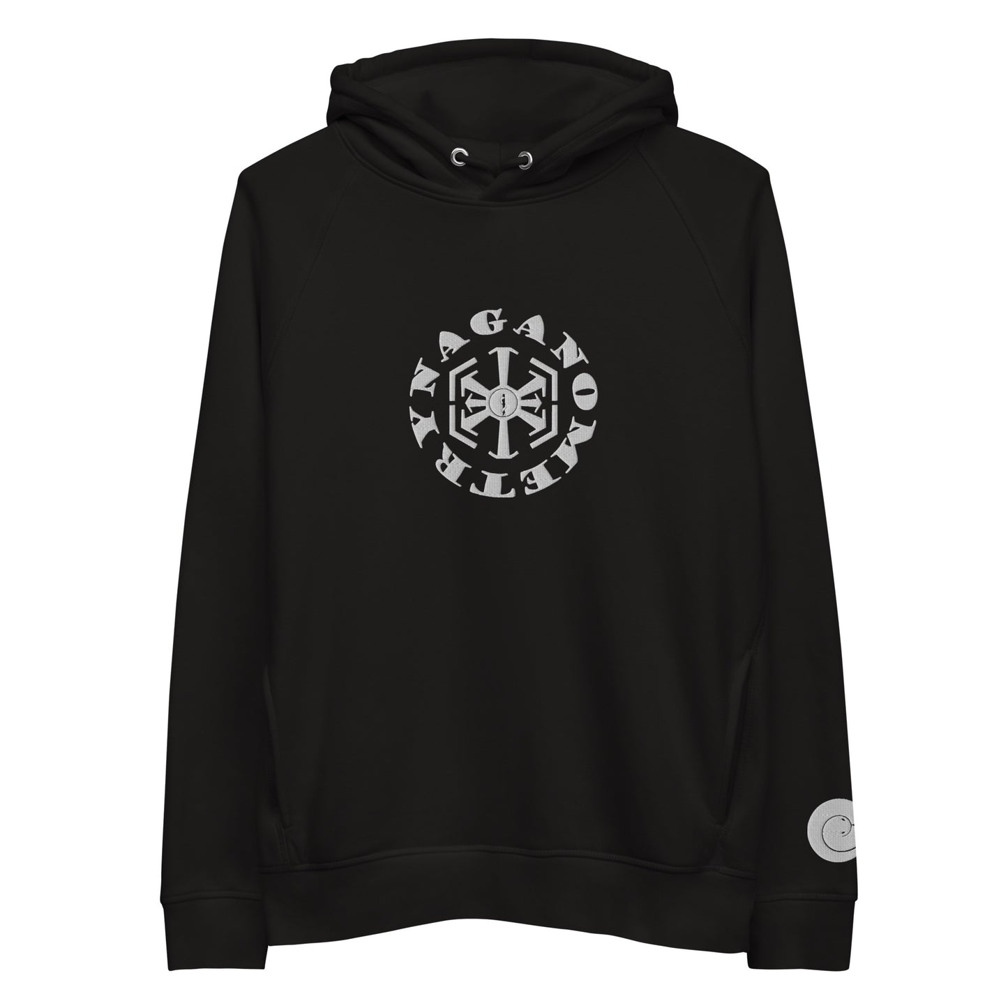 Naganometry Embroidered pullover hoodie