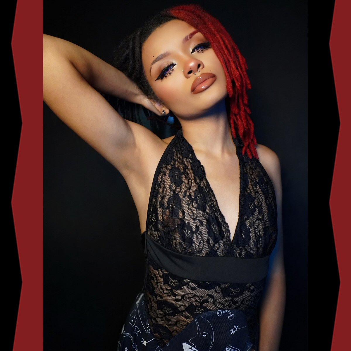 Something Wikked Mesh Lace Evening Dress