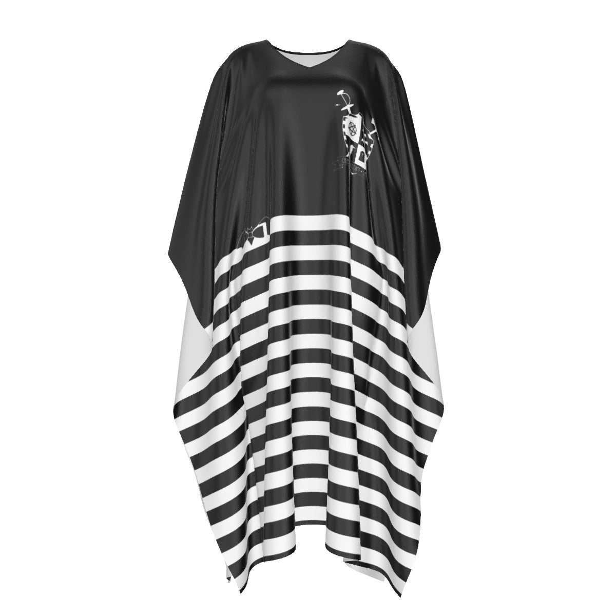 Wednesady| Addams Inspired Imitation Silk V-neck Moo Moo | Kaftan Lounge Cover-Up