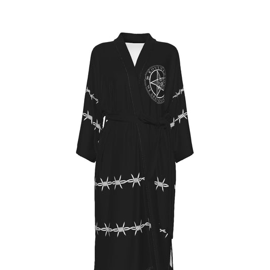 KovenKhaos Barb Wire Kimono Long Robe