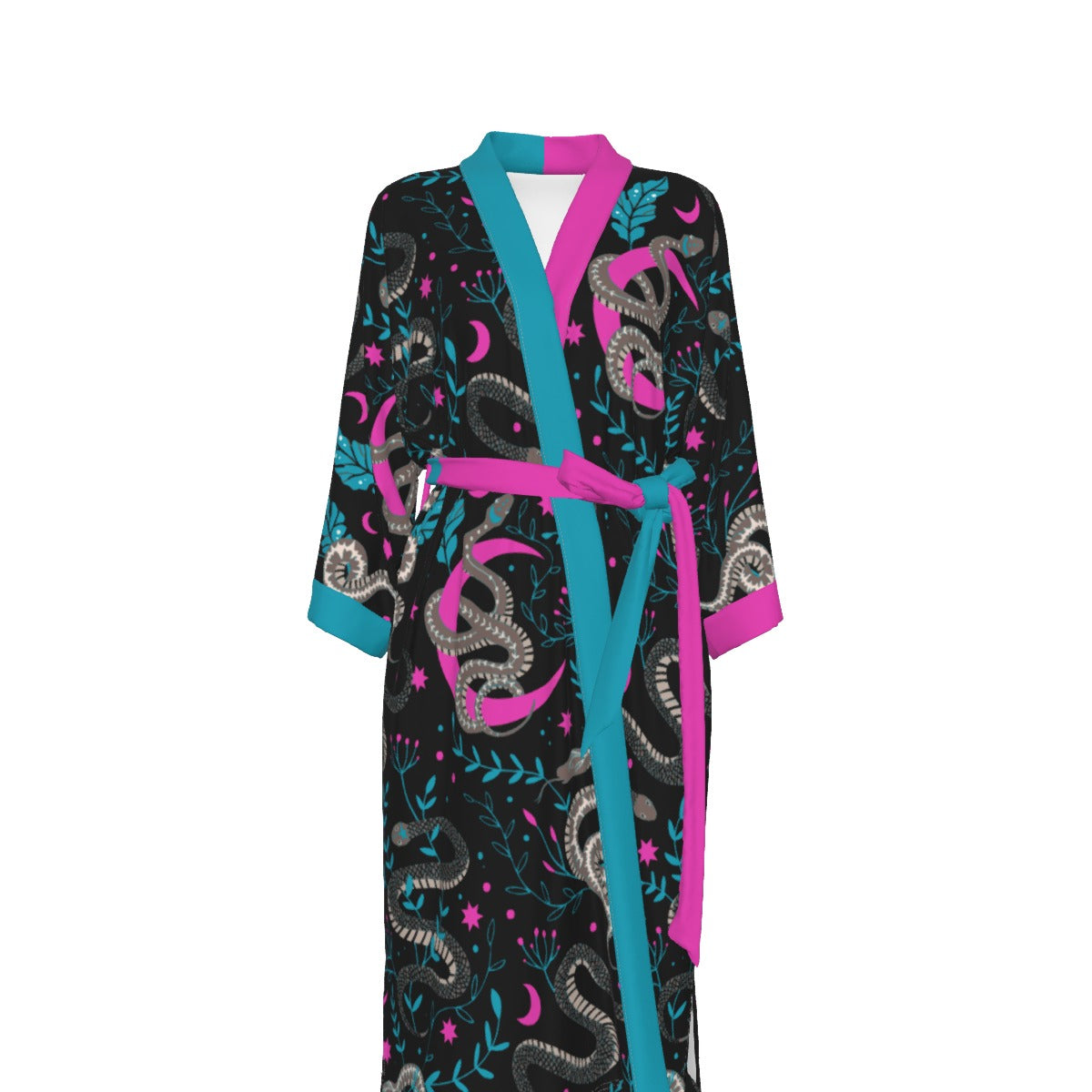 Phoebe – Snakes & Moons Kimono Long Robe