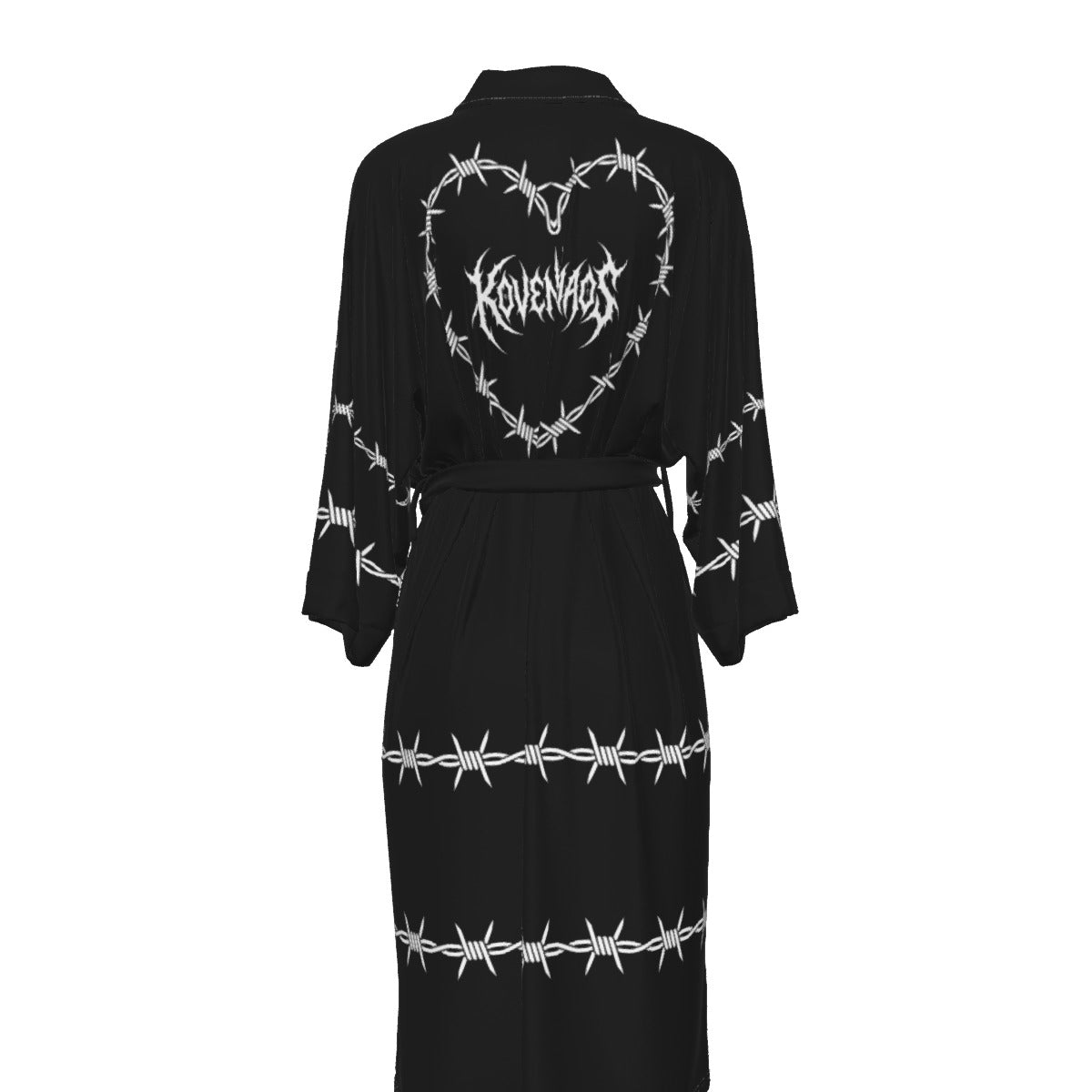 KovenKhaos Barb Wire Kimono Long Robe