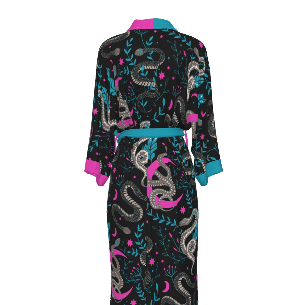 Phoebe – Snakes & Moons Kimono Long Robe