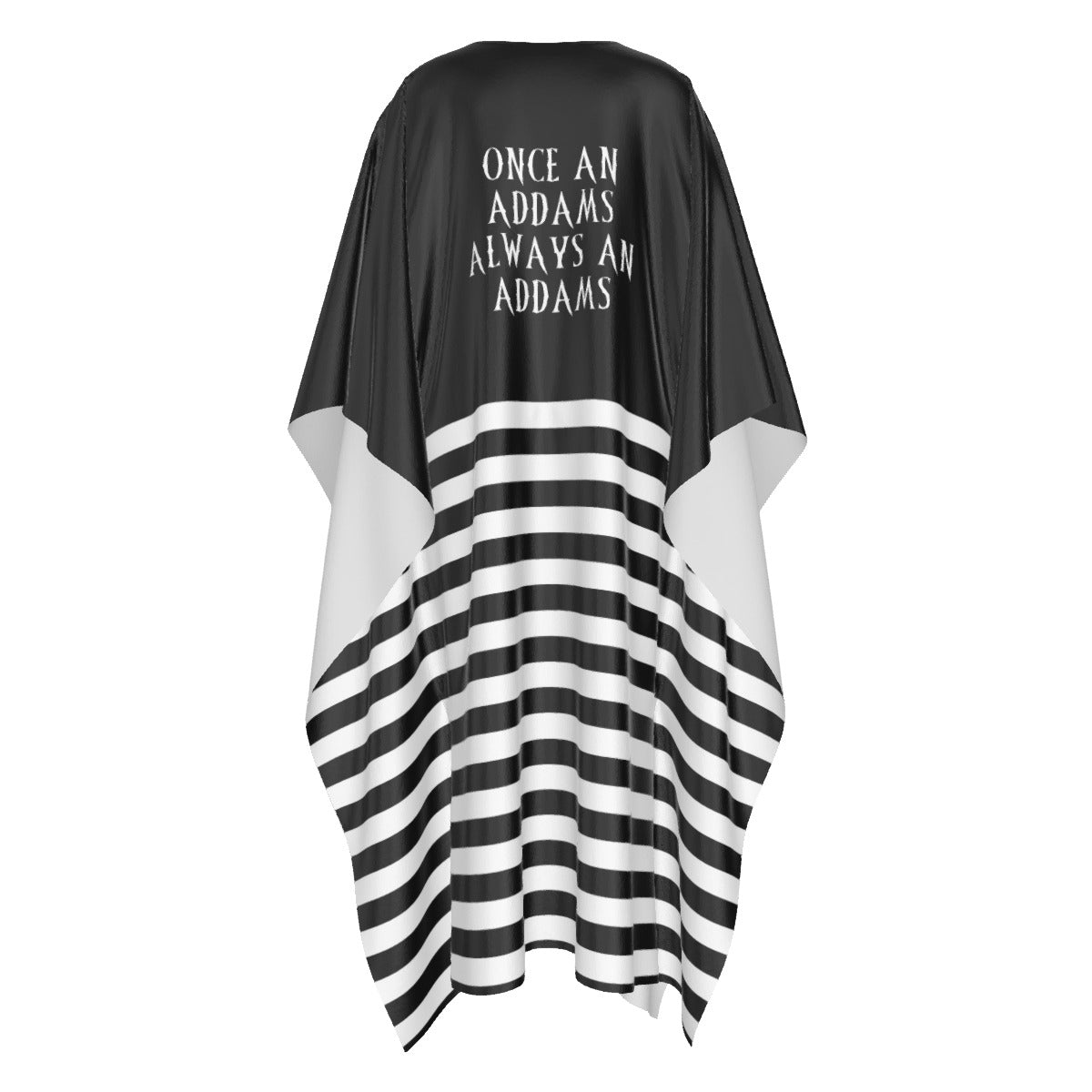 Wednesady| Addams Inspired Imitation Silk V-neck Moo Moo | Kaftan Lounge Cover-Up