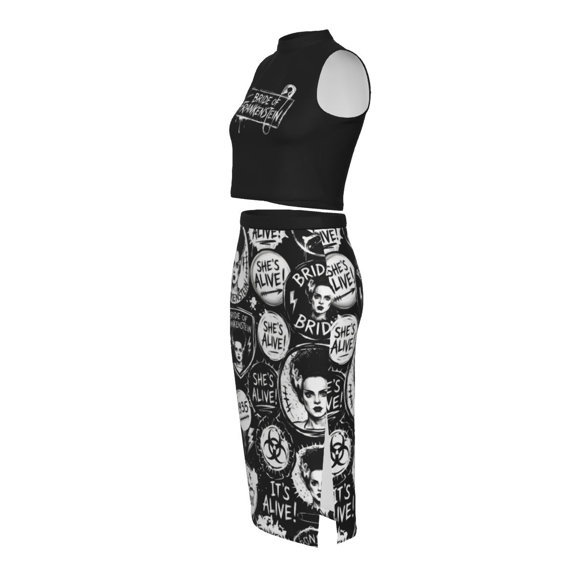 Mad Love Split High Skirt Set
