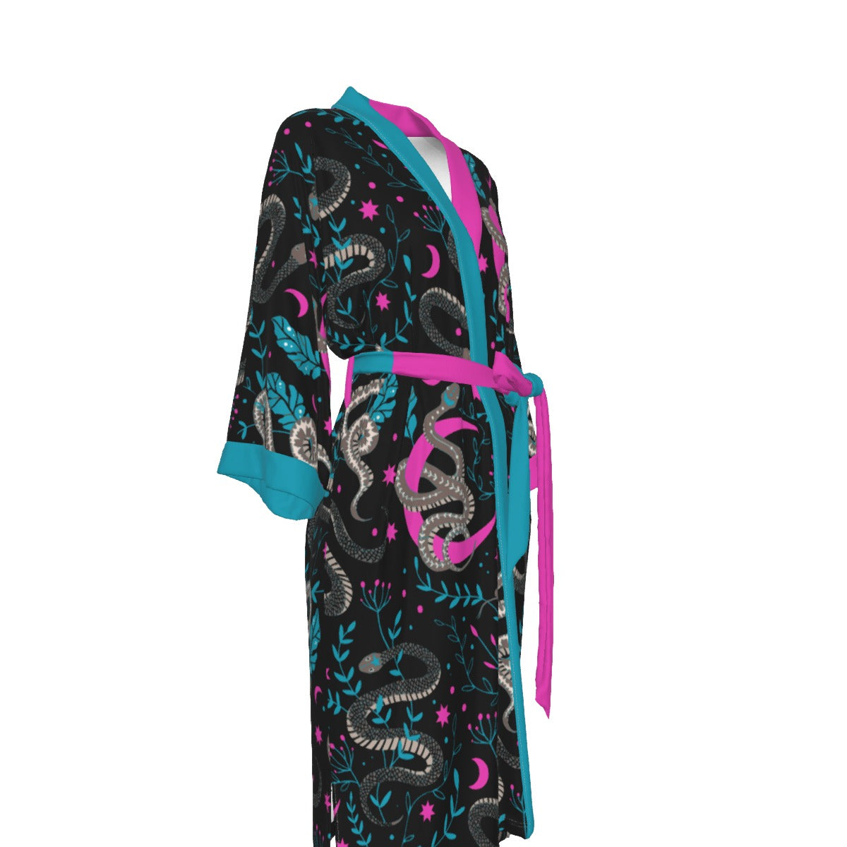 Phoebe – Snakes & Moons Kimono Long Robe