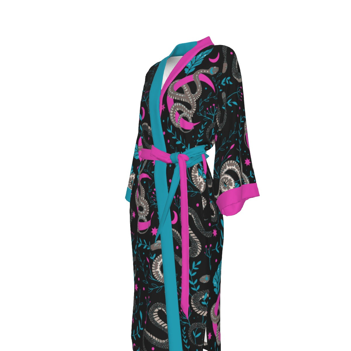 Phoebe – Snakes & Moons Kimono Long Robe