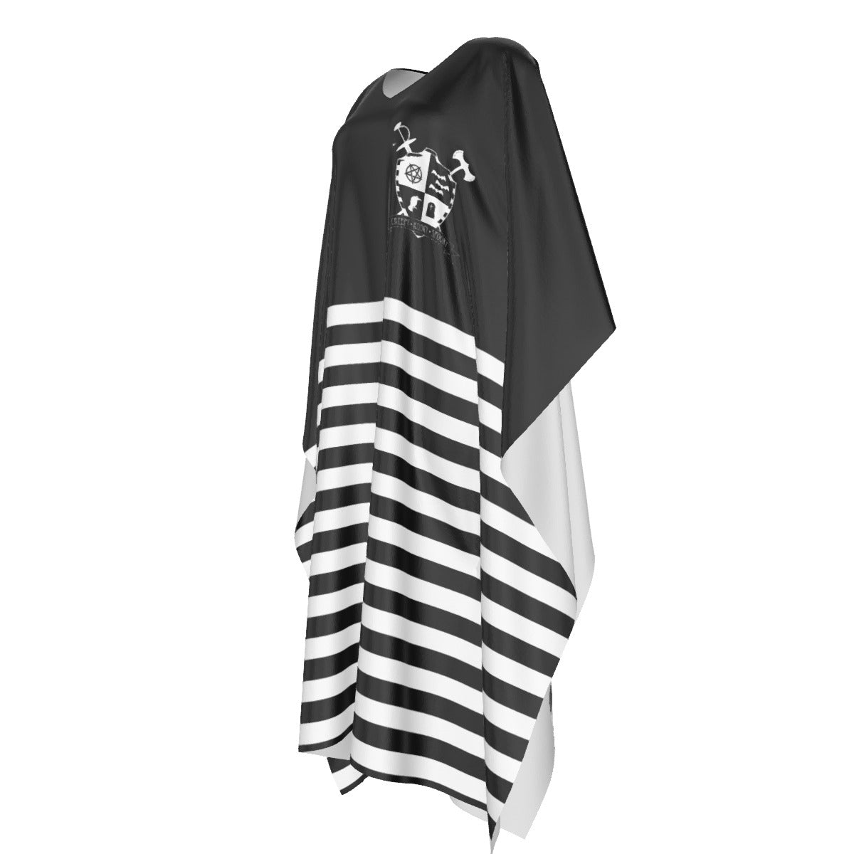 Wednesady| Addams Inspired Imitation Silk V-neck Moo Moo | Kaftan Lounge Cover-Up