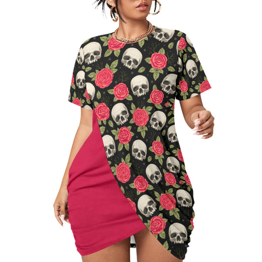 Skulls & Roses v.1 Stacked Hem Dress