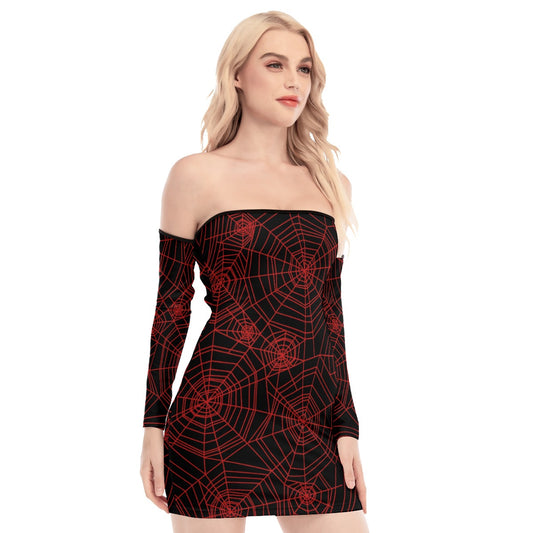 Black Widow Back Lace-up Dress