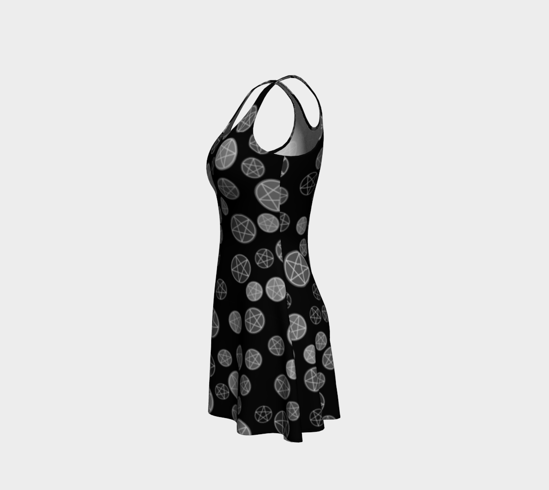 Pentagrams / Black Flare Dress